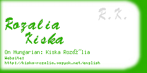 rozalia kiska business card